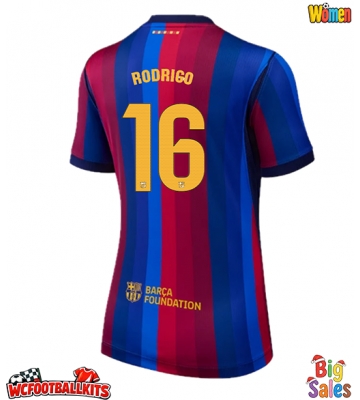 Barcelona Rodri Hernandez #16 Replica Home Stadium Shirt for Women 2026-27 Short Sleeve